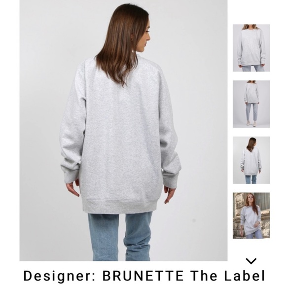 Grey Self Love Club Big Sister Crewneck in Size XS/S - Brunette The Label - Picture 2 of 4